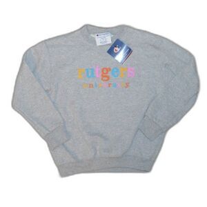NWT RUTGERS University Rainbow Unisex Kids Champion Sweatshirt 6-7 XS Child